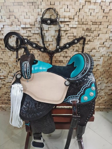 Premium leather western barrel - leather,