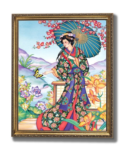 Japanese girl woman butterfly - japanese,