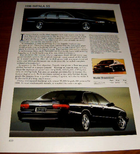 1996 chevy impala spec - chevy, ss
