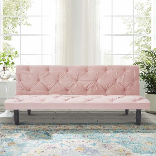 Modern tufted velvet futon - modern,