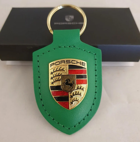 Porsche car key fob - fob, leather