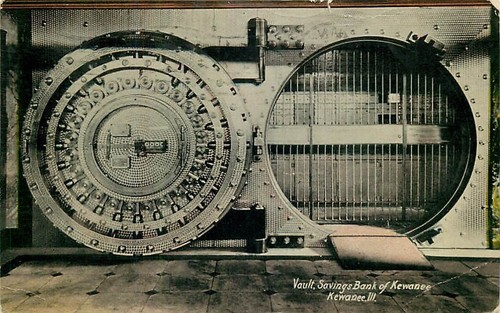 Postcard savings bank - postcard,