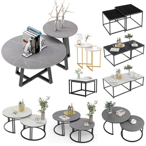Round nesting coffee table - round,