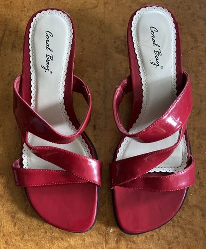 Coral bay red patent - red,