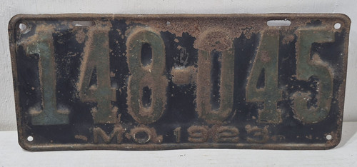 1923 missouri license plate - 1923,