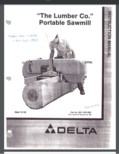 Delta portable sawmill 360 - sawmill, 36-360