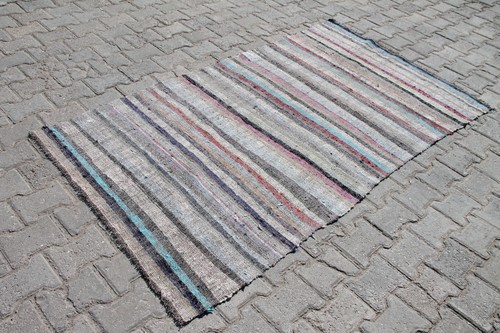 3x7 gray multicolor striped - ft,