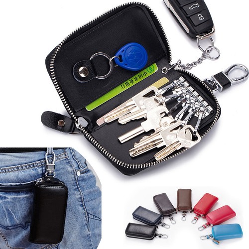 Genuine leather zip around - zip, 6