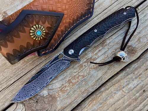 Custom edc damascus steel - edc,