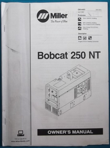 Miller bobcat 250 - 250-nt, 250nt
