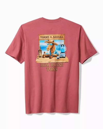 Rum horse town graphic shirt - horse,