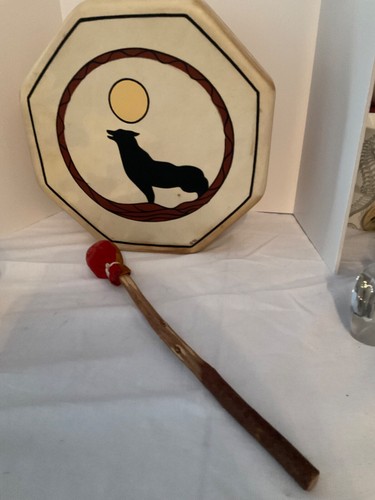 Taos native drum with - native,