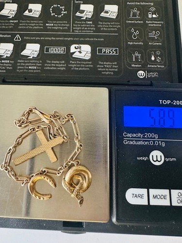 Antique 9ct gold - 9ct, cross