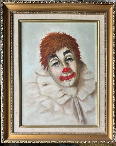 Vintage mid century sad clown - vintage,