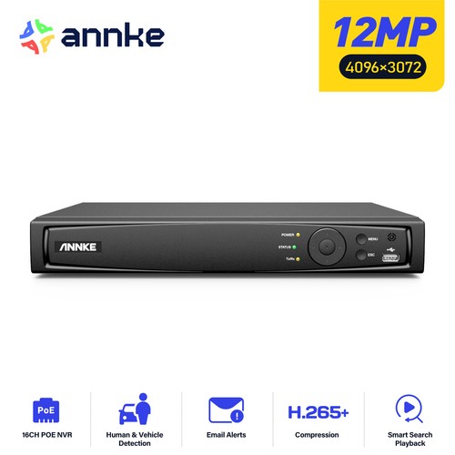 Annke 16ch 12mp poe 265 - 16ch, h.265+
