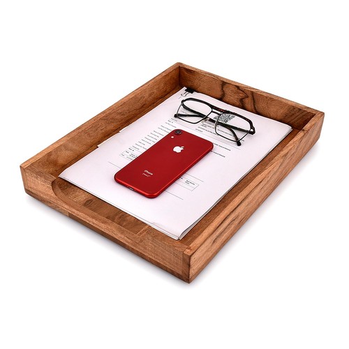 Acacia wood letter trays - acacia,