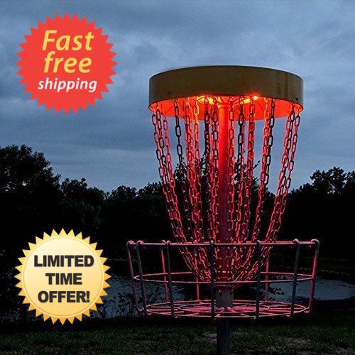 Led disc golf basket - led, lights