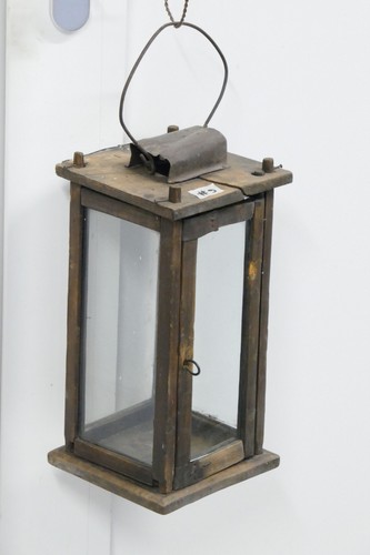 Primitive old wood - old, lantern