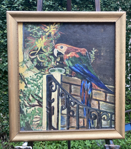 Parrot gate oil board - parrot, on
