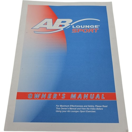Lounge sport owners manual - owners,