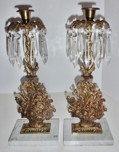 Antique pair basket flowers - pair, of