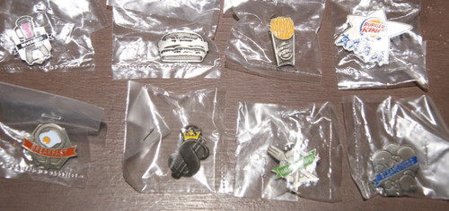 Burger king pins - burger, 2012