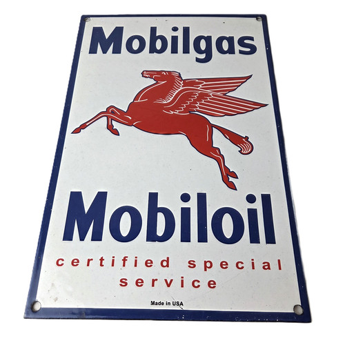 Vintage mobil gasoline - vintage, sign