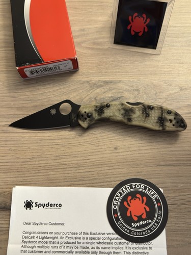 Spyderco delica zome glow in - spyderco,