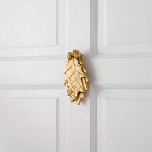 Oak leaf solid brass - solid, door