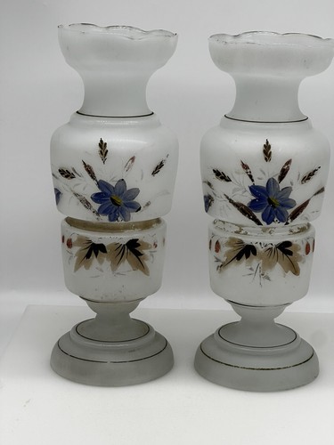 Antique bristol glass pair - antique,