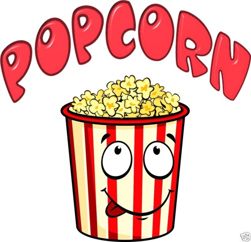 Popcorn concession decal - popcorn, 14"