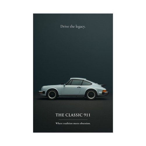 Light blue porsche 911 poster - light,
