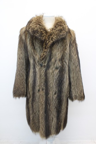 Mint raccoon fur coat men - fur, man