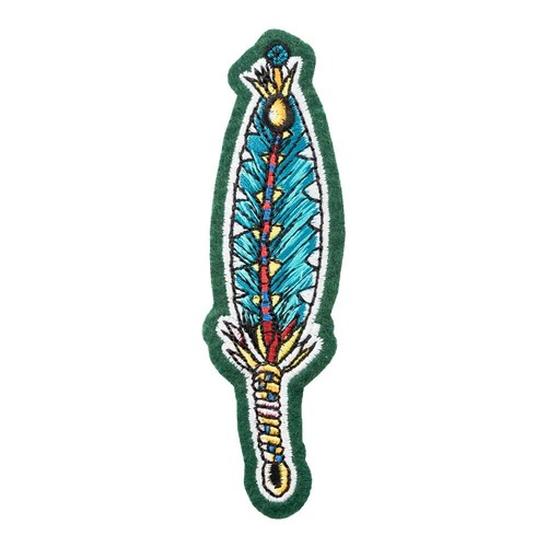 Indian turquoise feather - turquoise,