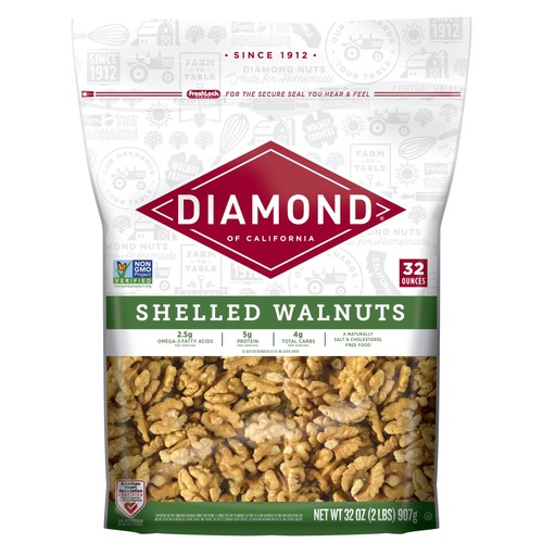 Diamond shelled walnuts - diamond, 32