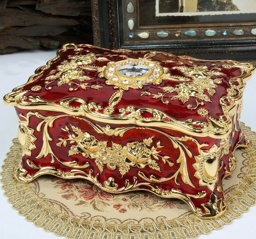 Red vintage tin alloy music - red,