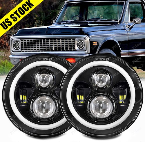 Pair chrome 7inch led - pair,