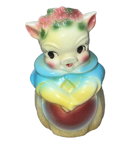 Girl pig cookie jar - girl,