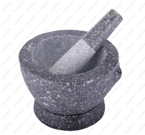 Stone mortar and - stone, (granite)