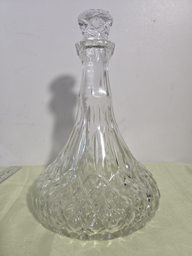 Vintage clear cut glass - glass, wide
