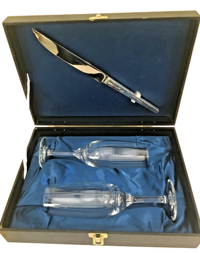 Vintage champagne flutes knife