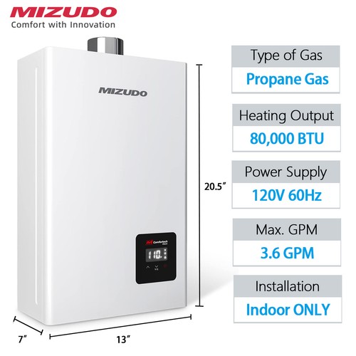 Mizudo propane gas tankless - propane,