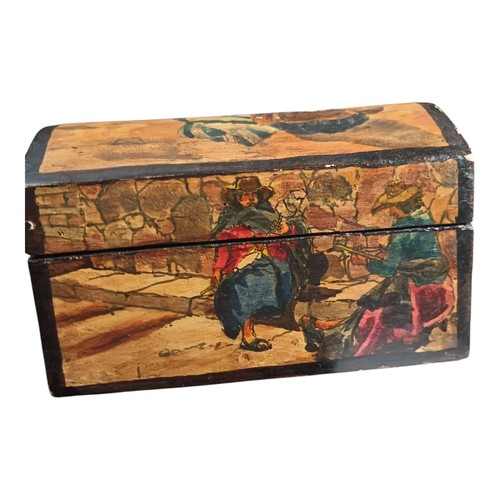 Antique wooden jewelry - wooden, box