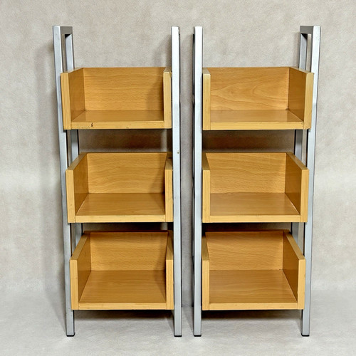 Pair tier wood shelf - pair,