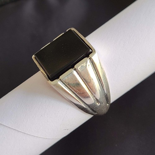 Natural black onyx 925 - black,