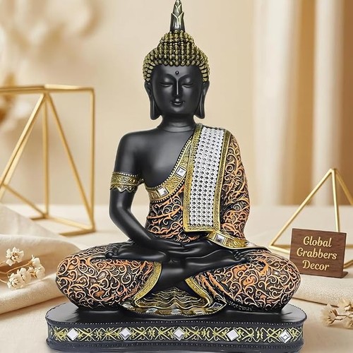Meditating sitting buddha idol - meditating,