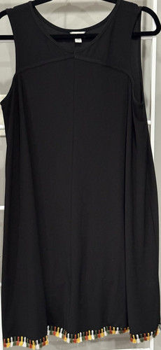 Women black sleeveless shift - sleeveless,