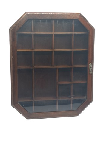 Vintage wood and glass - and,