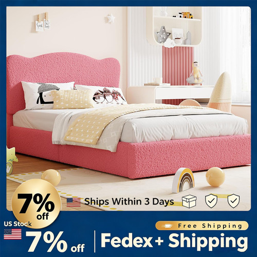 Velvet twin bed - velvet, frame
