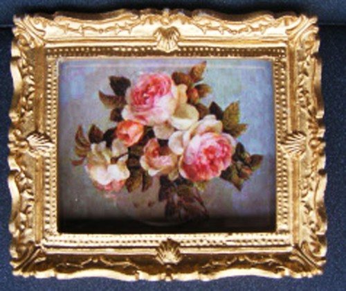 Dolls house pink - pink, framed